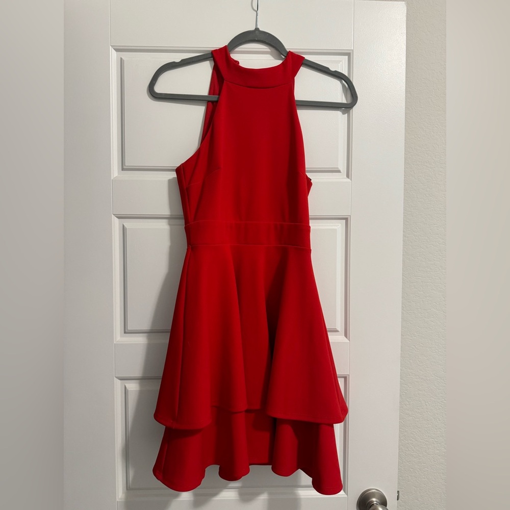 Red High Neck B Darlin Dress!
